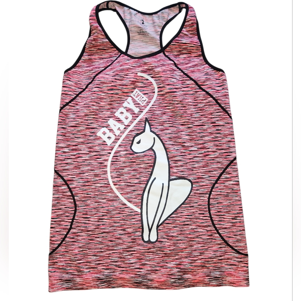 Baby Phat Pink and Gray Graphic Tank